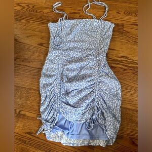 Garage blue flower mini dress